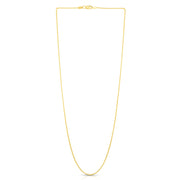 14K Gold 1mm Round Wheat Chain