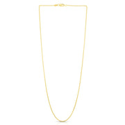 14K Gold 1mm Round Wheat Chain