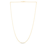 14K Gold 1.2mm Round Wheat Chain