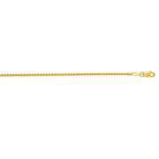 14K Gold 1.5mm Round Wheat Chain
