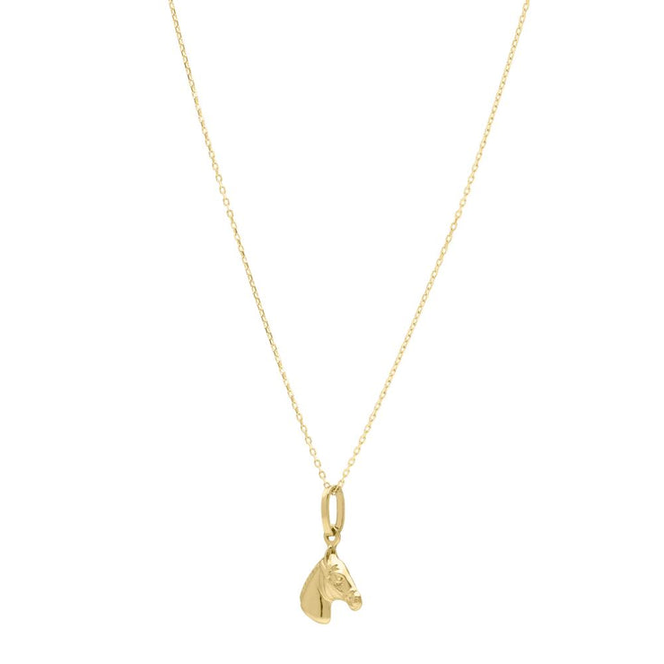 14K Small Horse Pendant
