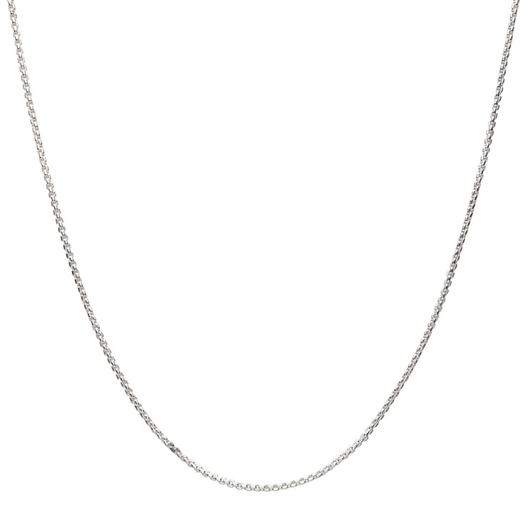 2.6mm 925 Italy Silver Polished Finish Box Chain Necklace with Flat Lobster Clasp