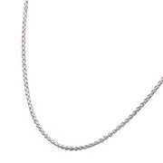 2.6mm 925 Italy Silver Polished Finish Box Chain Necklace with Flat Lobster Clasp