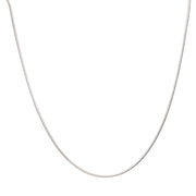 1.5mm 925 Italy Silver Polished Finish Snake Chain Necklace with Flat Lobster Clasp