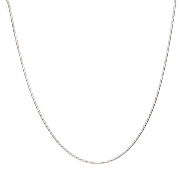 1.5mm 925 Italy Silver Polished Finish Snake Chain Necklace with Flat Lobster Clasp