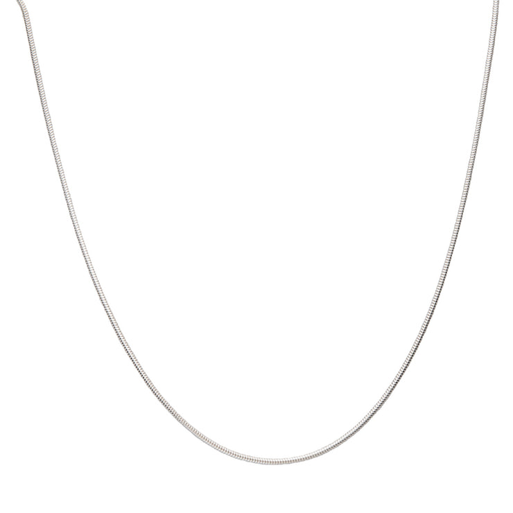 1.5mm 925 Italy Silver Polished Finish Snake Chain Necklace with Flat Lobster Clasp