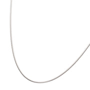 1.5mm 925 Italy Silver Polished Finish Snake Chain Necklace with Flat Lobster Clasp