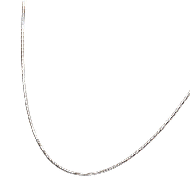 1.5mm 925 Italy Silver Polished Finish Snake Chain Necklace with Flat Lobster Clasp