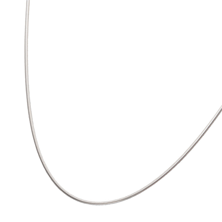 1.5mm 925 Italy Silver Polished Finish Snake Chain Necklace with Flat Lobster Clasp