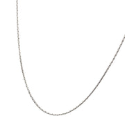 1.5mm 925 Italy Silver Black Rhodium Plated Brushed Satin Finish Boston Chain Necklace