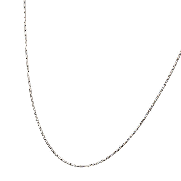 1.5mm 925 Italy Silver Black Rhodium Plated Brushed Satin Finish Boston Chain Necklace