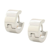 Plain Huggies Steel Earrings