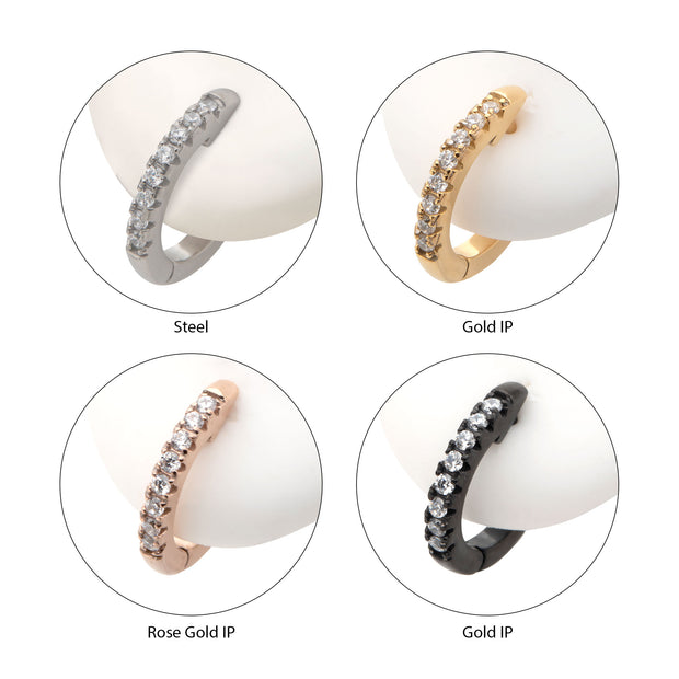 Stainless Steel Plain Huggie Earrings