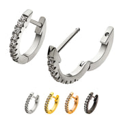 Stainless Steel Plain Huggie Earrings