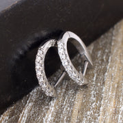 Stainless Steel Plain Huggie Earrings