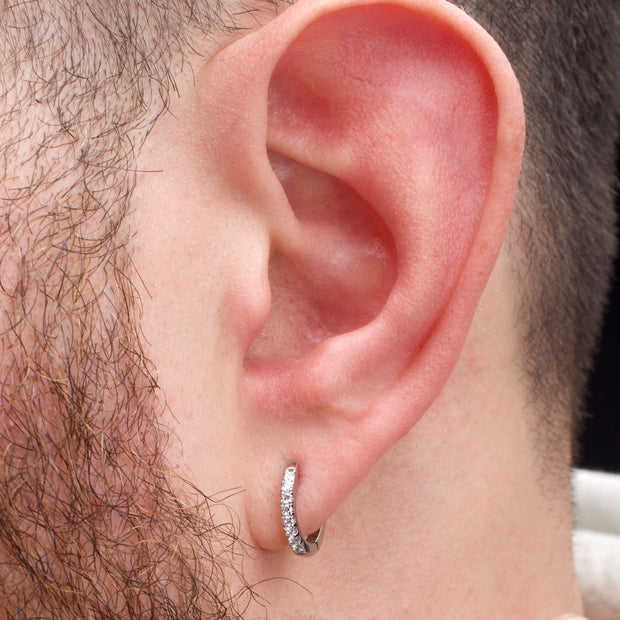 Stainless Steel Plain Huggie Earrings