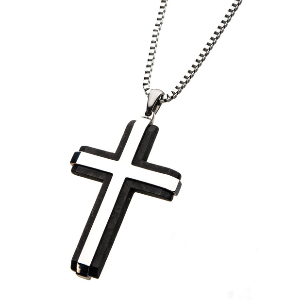 Double-Layer Cross Pendant with Chain