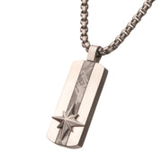 Supernova - Meteorite Inlay Dog Tag Pendant
