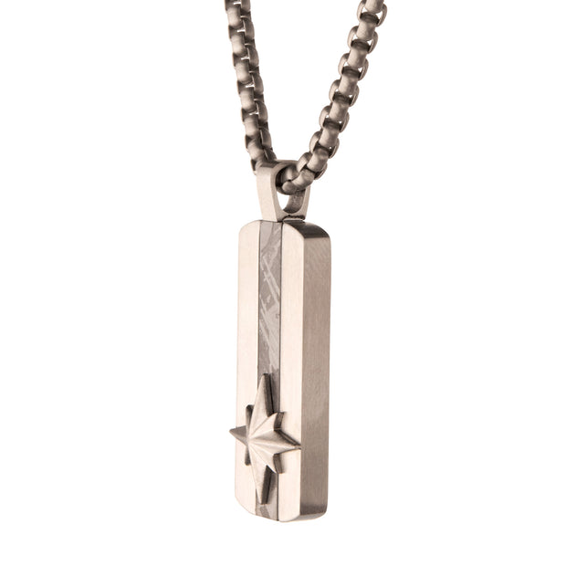 Supernova - Meteorite Inlay Dog Tag Pendant