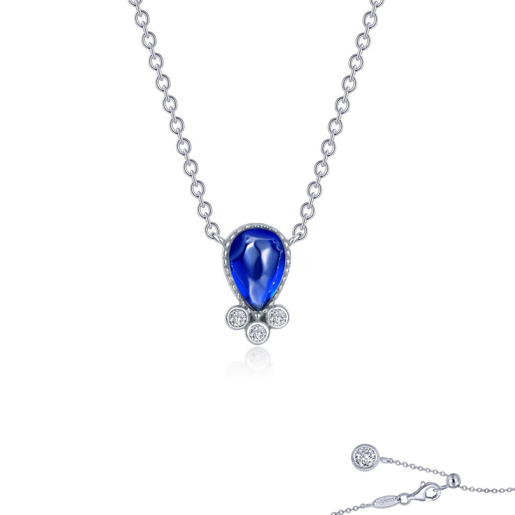 Fancy Lab-Grown Sapphire Necklace