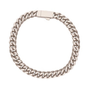 8mm Titanium Flat Clasp Miami Cuban Bracelet