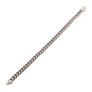 8mm Titanium Flat Clasp Miami Cuban Bracelet
