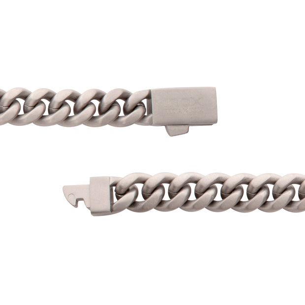8mm Titanium Flat Clasp Miami Cuban Bracelet