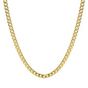 7.4mm 18Kt Gold IP Titanium Curb Chain Necklace