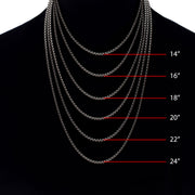 3mm Titanium Box Chain Necklace
