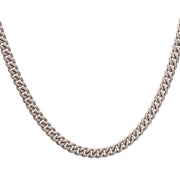 8mm Titanium Flat Clasp Miami Cuban Necklace