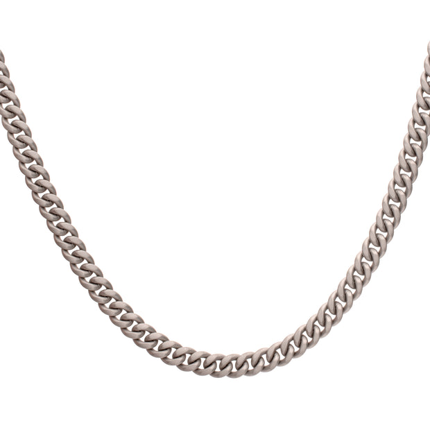 8mm Titanium Flat Clasp Miami Cuban Necklace