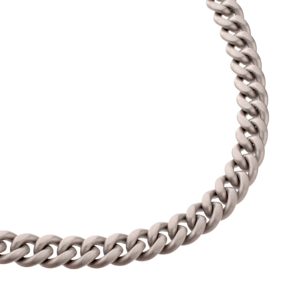 8mm Titanium Flat Clasp Miami Cuban Necklace