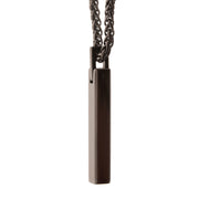 Black IP Tungsten Carbide Monolith Engravable Pendant
