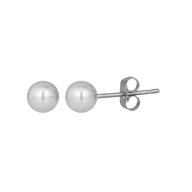 14K Gold 4MM Pearl Stud Earring