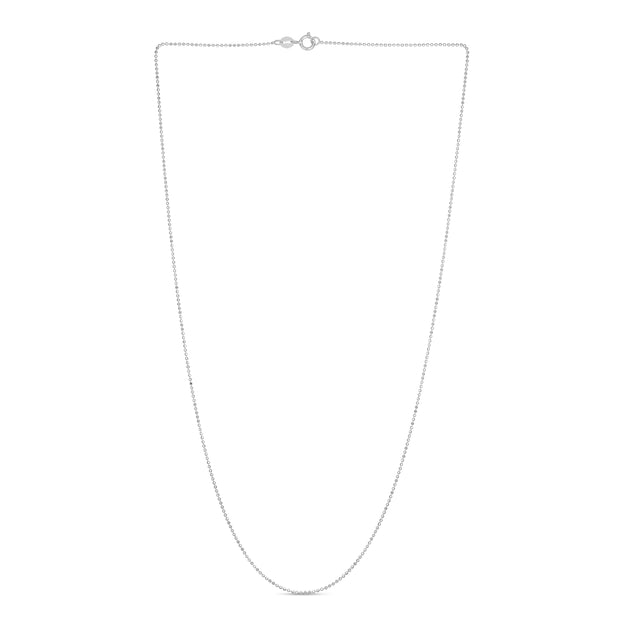14K Gold 0.9mm Diamond Cut Bead Chain