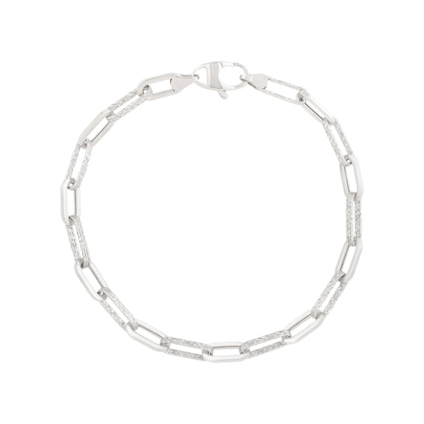 14K 4mm DiamantÃ© Paperclip Bracelet