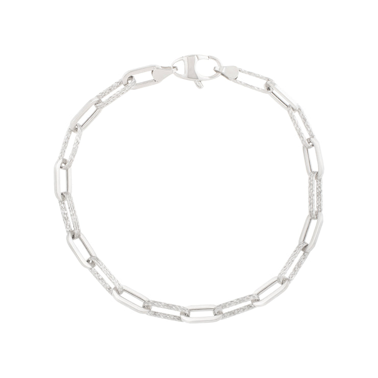 14K 4mm DiamantÃ© Paperclip Bracelet