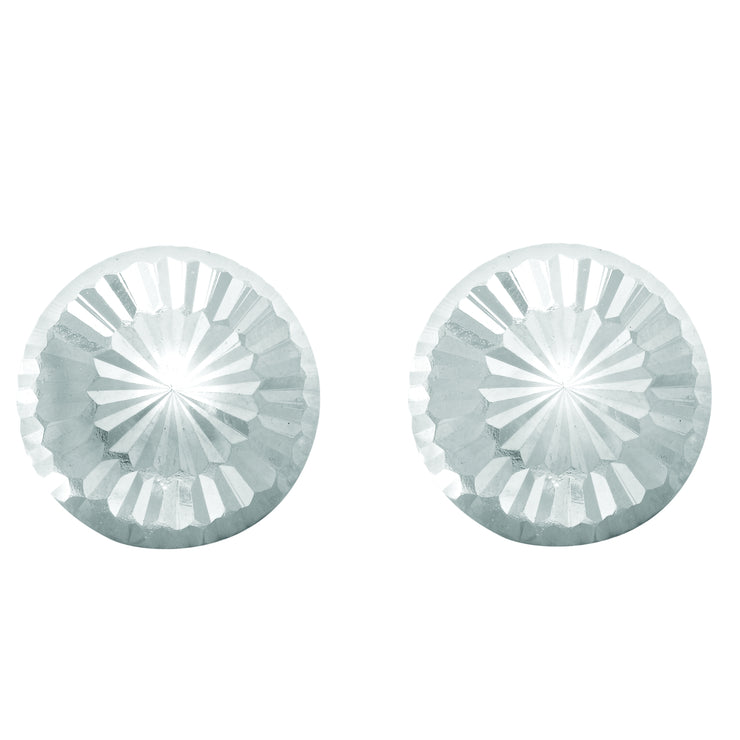 14K Gold Small Diamond Cut Burst Post Earring