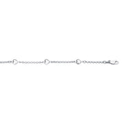 14K Gold Heart Station Bracelet