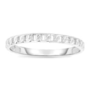 14K Gold Mini Curb Stackable Ring