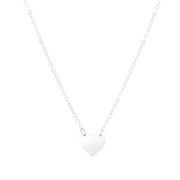 14K White Mini Heart Pendant