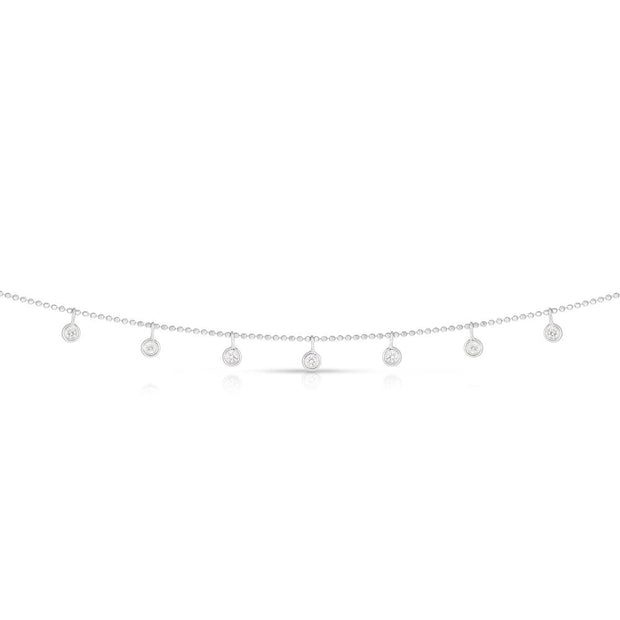 14K Gold .25ct Dangling Diamonds Necklace
