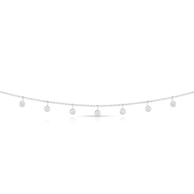 14K Gold .25ct Dangling Diamonds Necklace