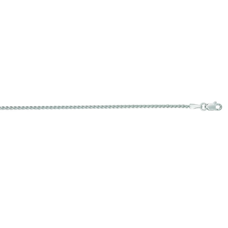 14K Gold 1.5mm Round Wheat Chain