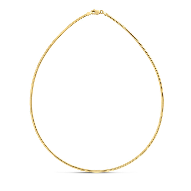 14K Gold 2mm Classic Omega