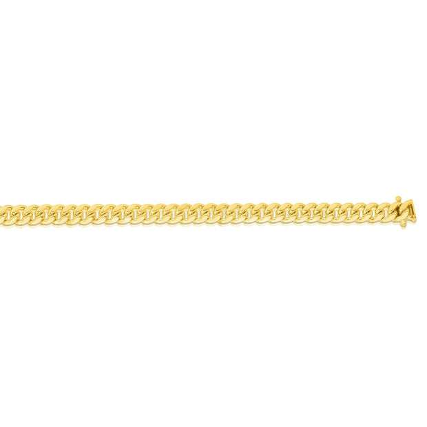 10K Gold 22"" 4.5mm Semi-Solid Miami Cuban Chain