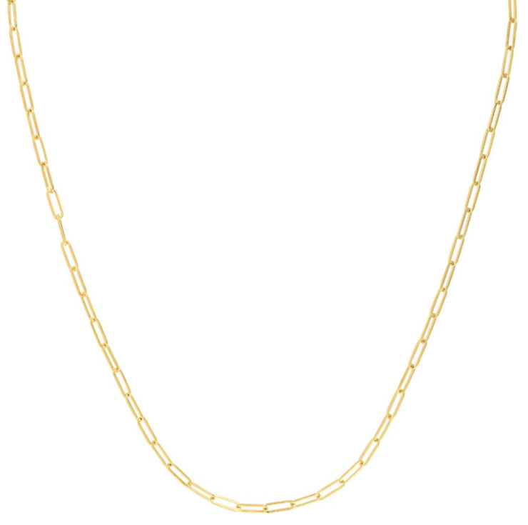 10K Gold 2.5mm Paperclip Chain