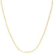 10K Gold 2.5mm Paperclip Chain
