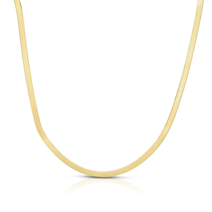 10K Gold 2.8mm Herringbone Necklace