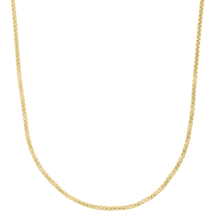 10K Gold 2.5mm Solid Round Box Chain